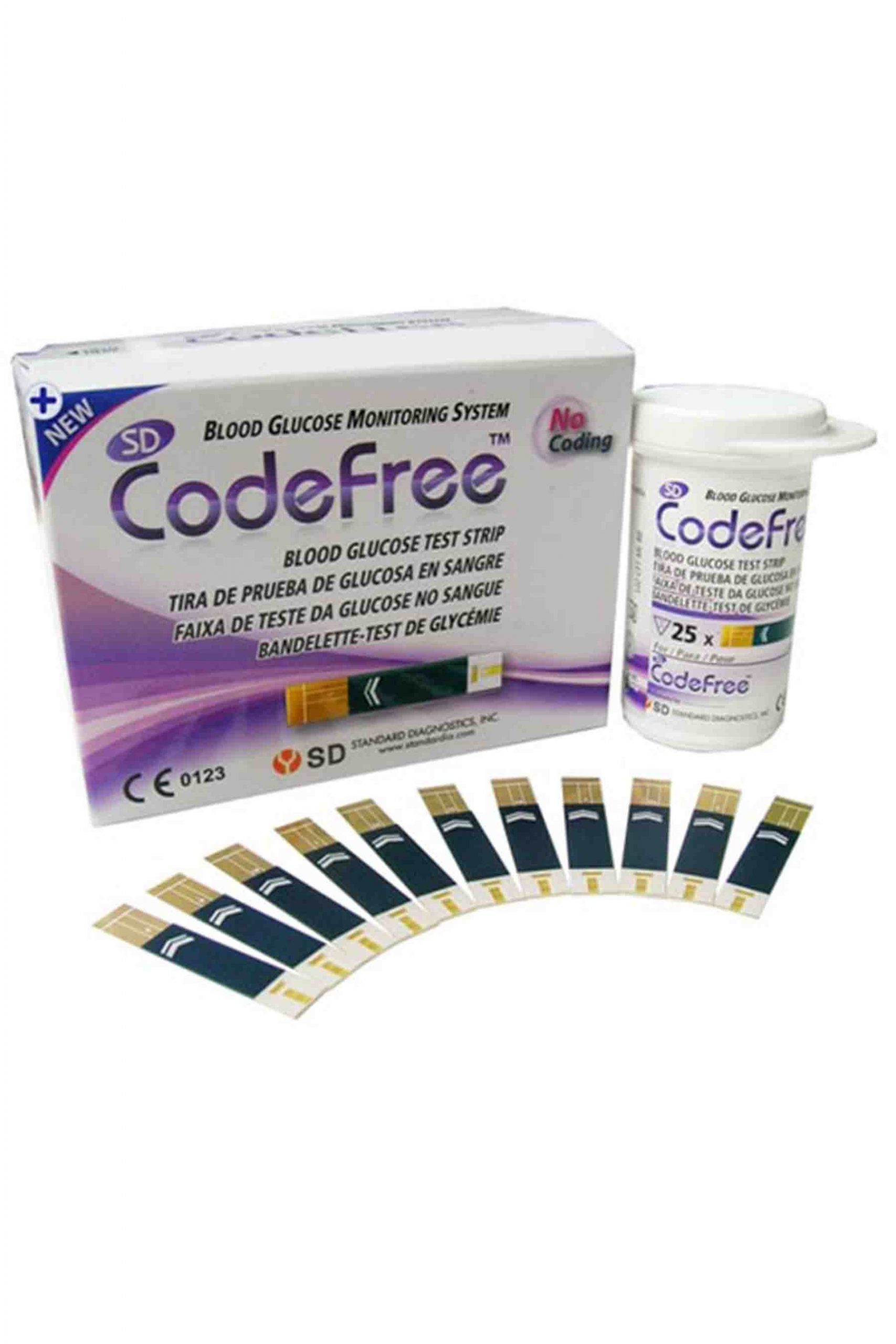 نوار تست قند خون کد فری codefree بسته 50 عددی نوار تست قند خون کد فری codefree بسته 50 عددی