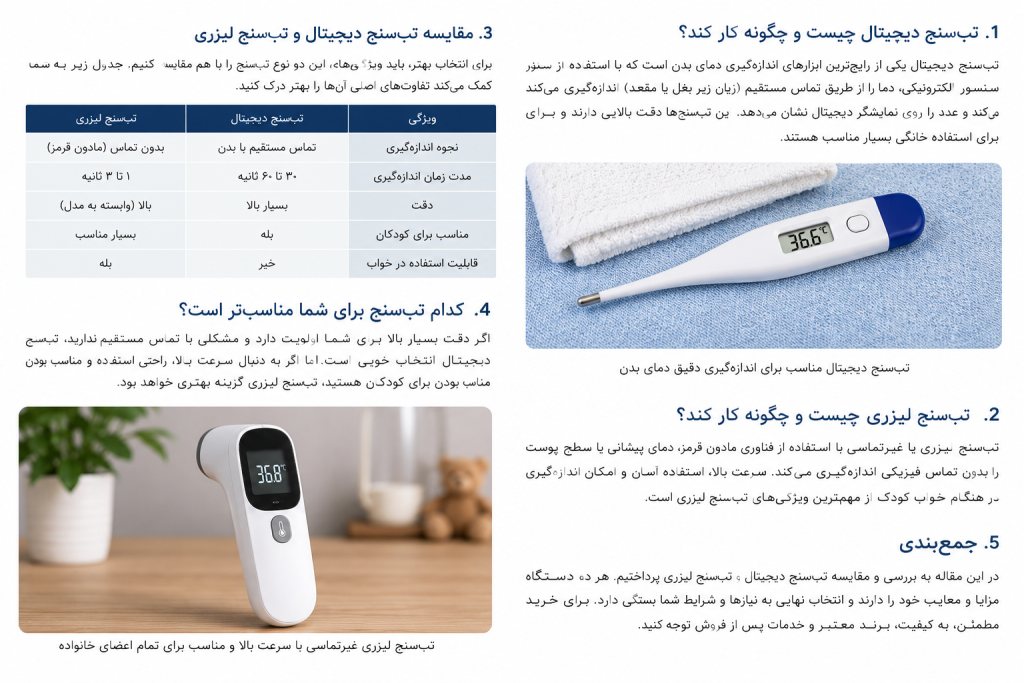 تبسنج لیزری غیرتماسی برای اندازهگیری تب بدن